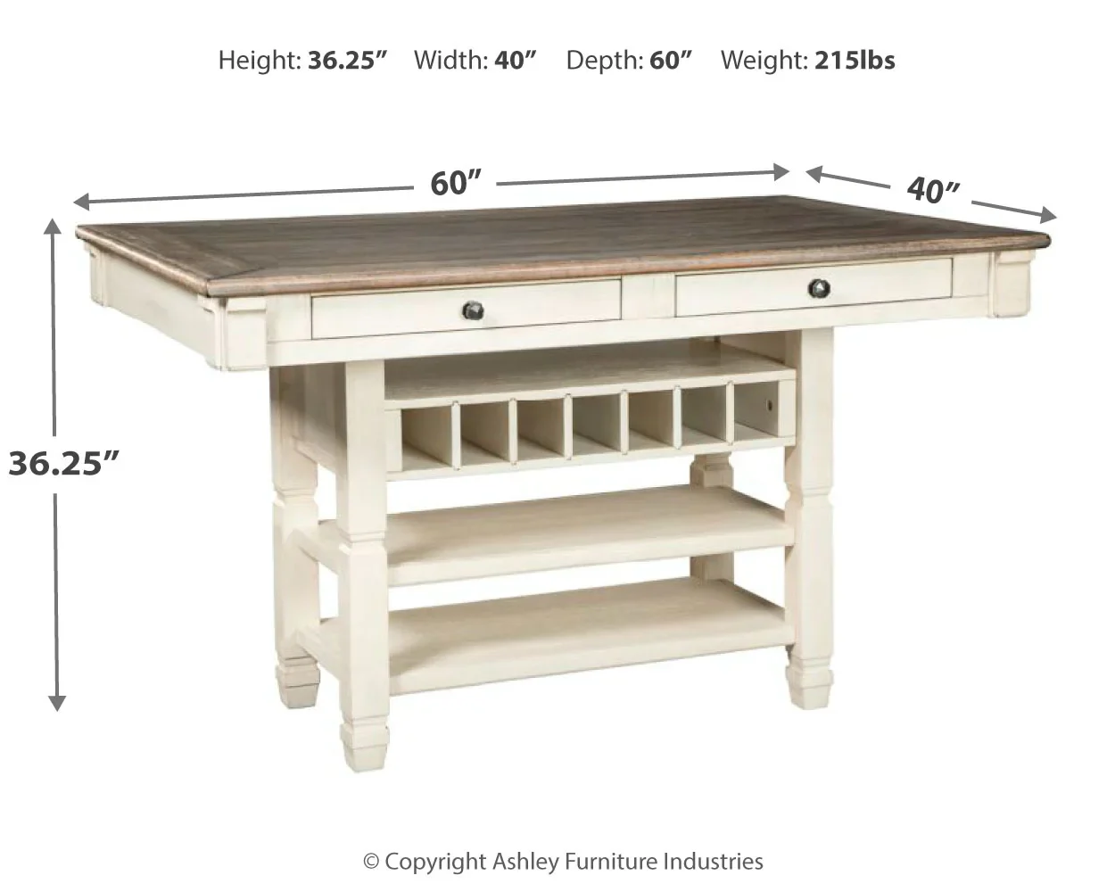 Bolanburg - Beige - Rect Dining Room Counter Table - Image 4