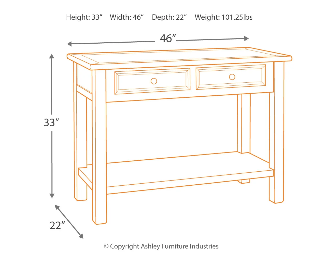 Bolanburg - White / Brown / Beige - Sofa Table - Image 4
