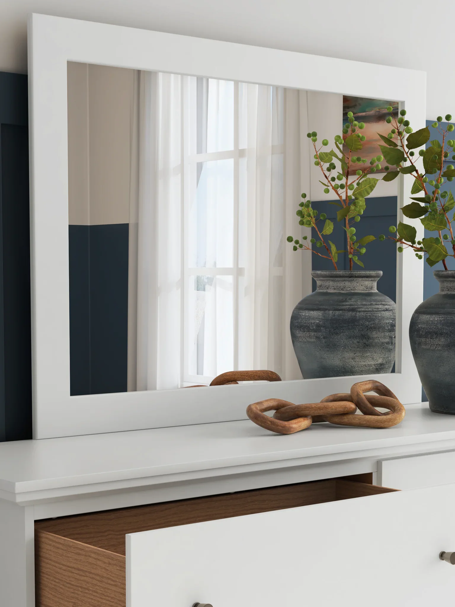 Bostwick Shoals - White - Bedroom Mirror - Image 2