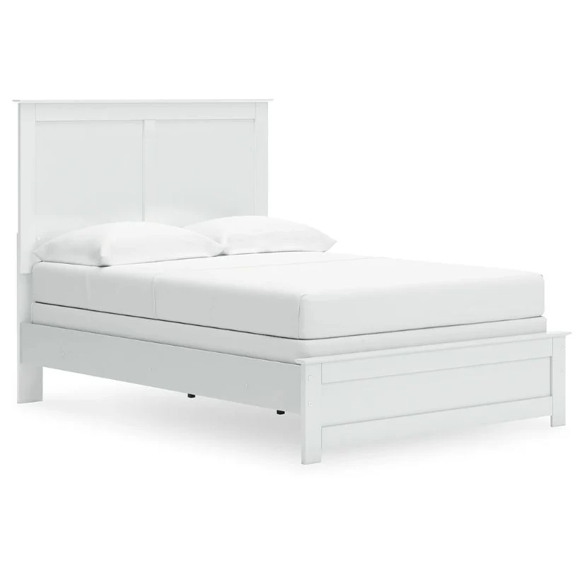 Bostwick Shoals - White - Full Panel Bed With Framed Footboard