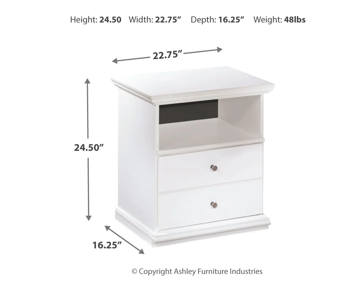Bostwick - White - One Drawer Night Stand - Image 3