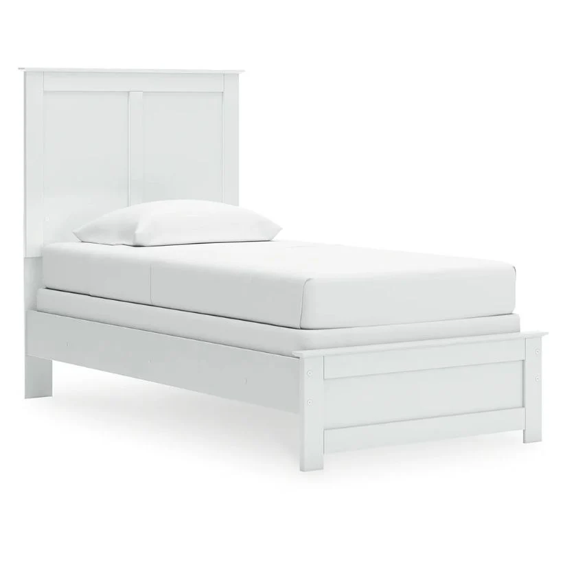 Bostwick Shoals - White - Twin Panel Bed With Framed Footboard