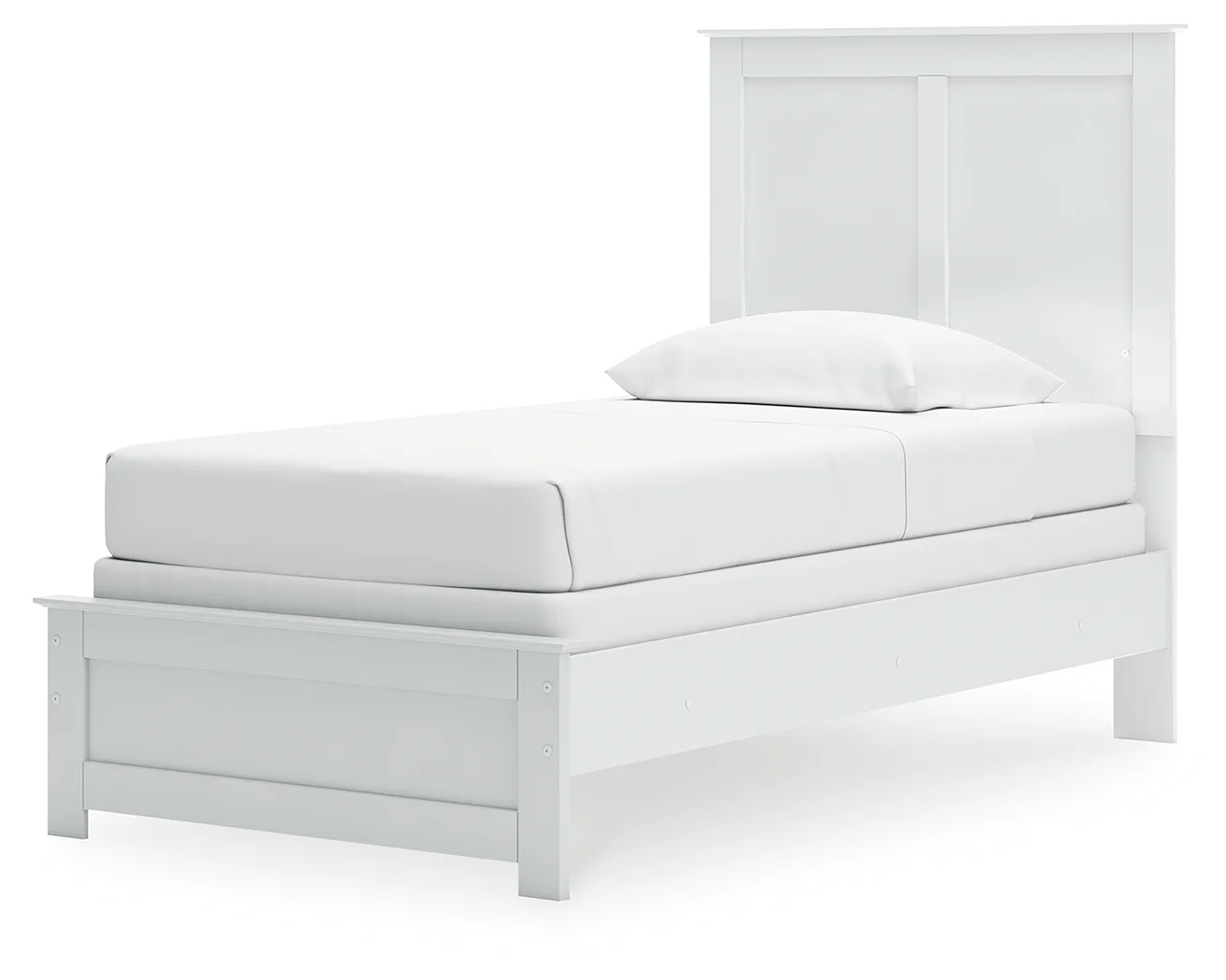 Bostwick Shoals - White - Twin Panel Bed With Framed Footboard - Image 4