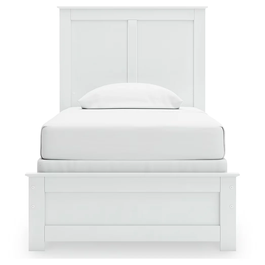 Bostwick Shoals - White - Twin Panel Bed With Framed Footboard - Image 5