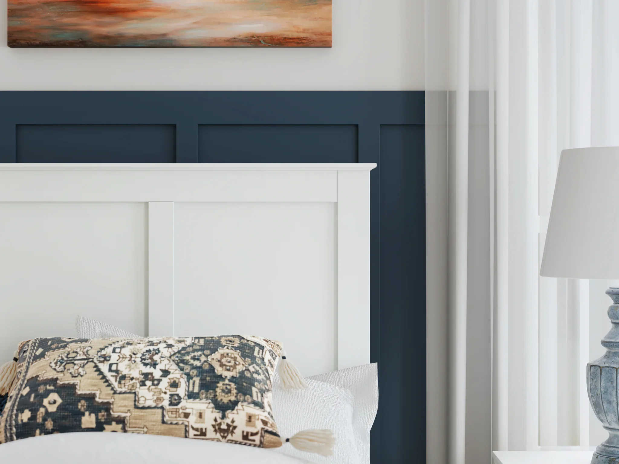 Bostwick Shoals - White - Twin Panel Bed With Framed Footboard - Image 9
