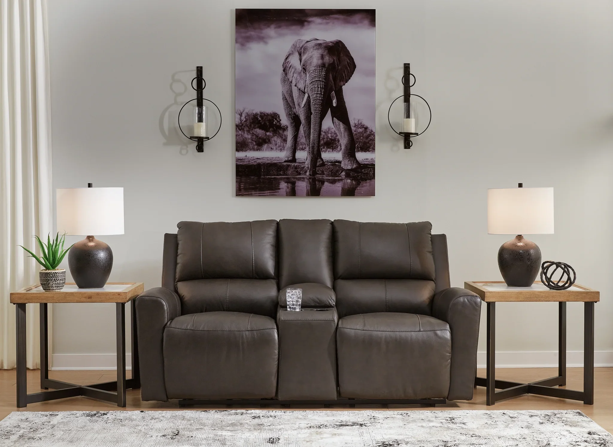 Boxmere - Storm - Dbl Power Reclining Loveseat With Console - Image 5
