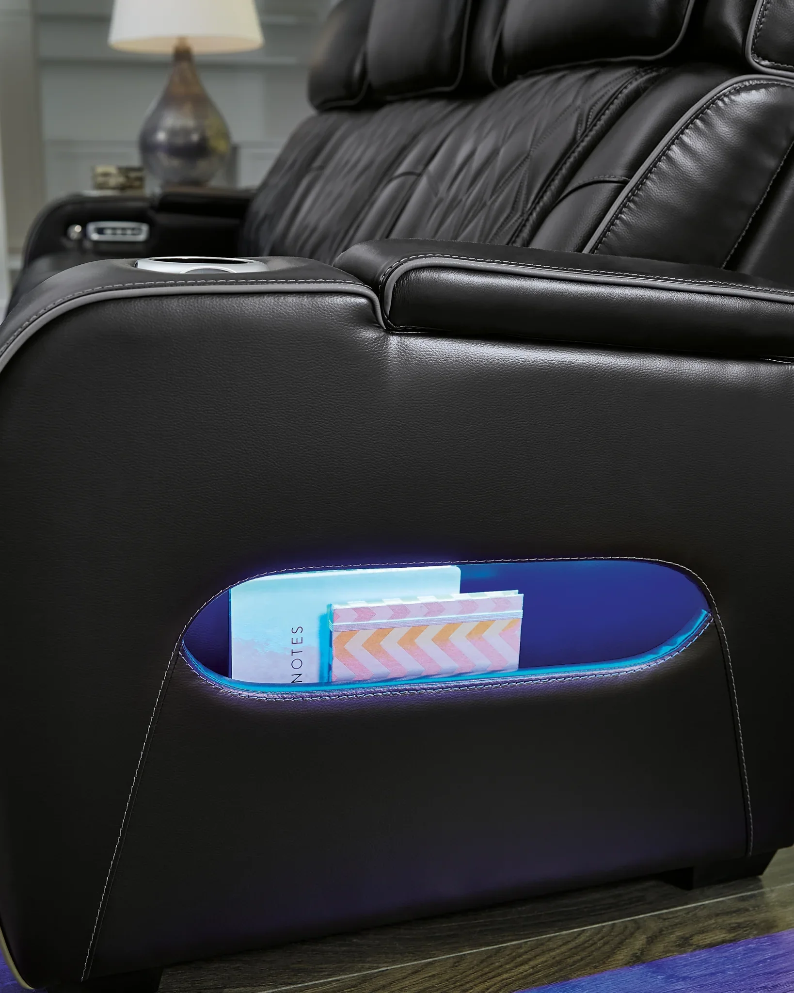 Boyington - Black - Power Recliner/ Adj Headrest - Image 9