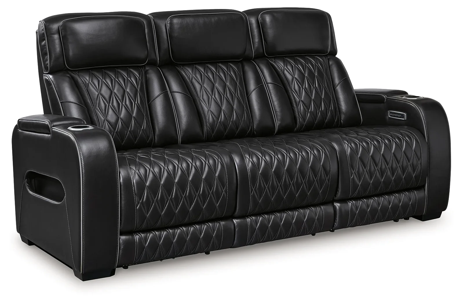 Boyington - Black - Power Reclining Sofa With Adj Headrest - Image 13