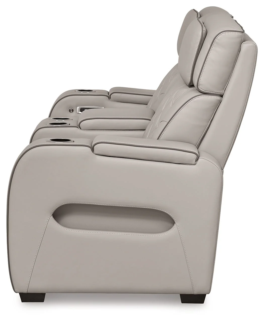 Boyington - Gray - Power Reclining Loveseat With Console/Adj Hdrst - Image 4