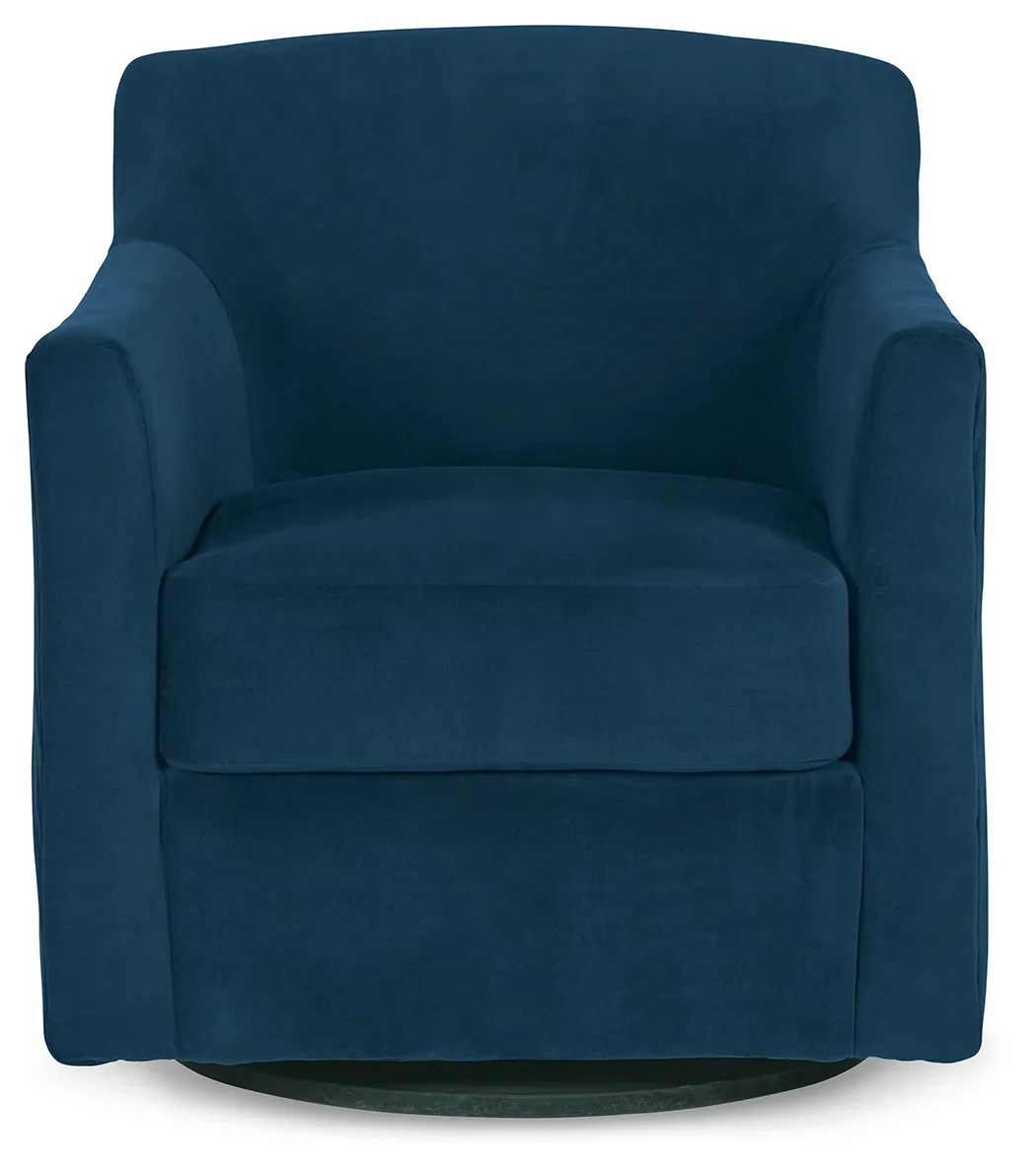 Bradney - Blue - Swivel Accent Chair - Image 3