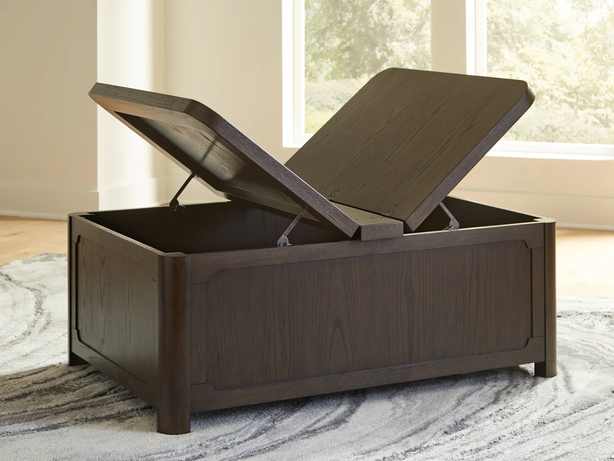 Breckington - Dark Brown - Cocktail Table With Storage - Image 6