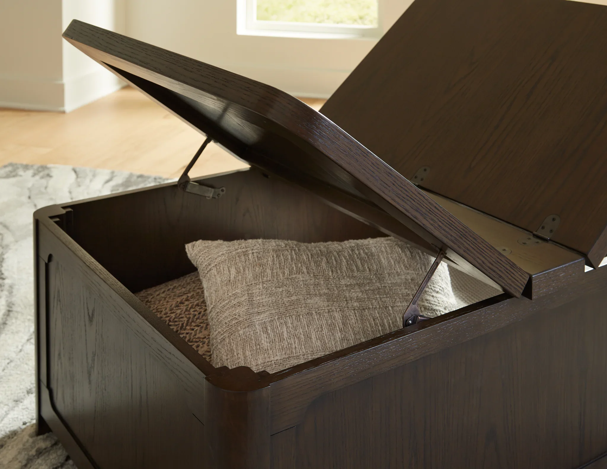 Breckington - Dark Brown - Cocktail Table With Storage - Image 7