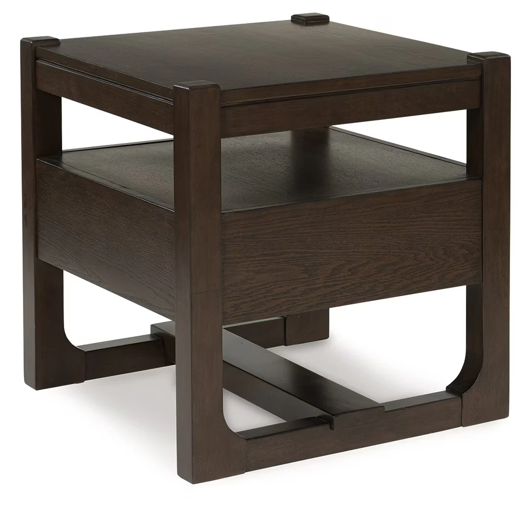 Breckington - Dark Brown - Square End Table - Image 2