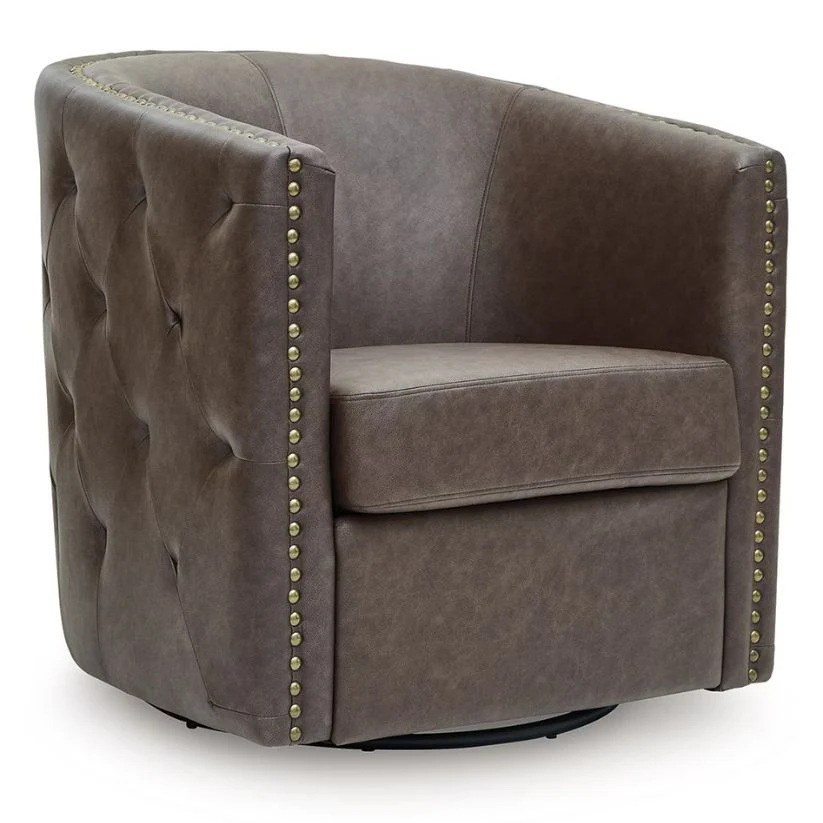 Brentlow - Granite - Swivel Accent Chair