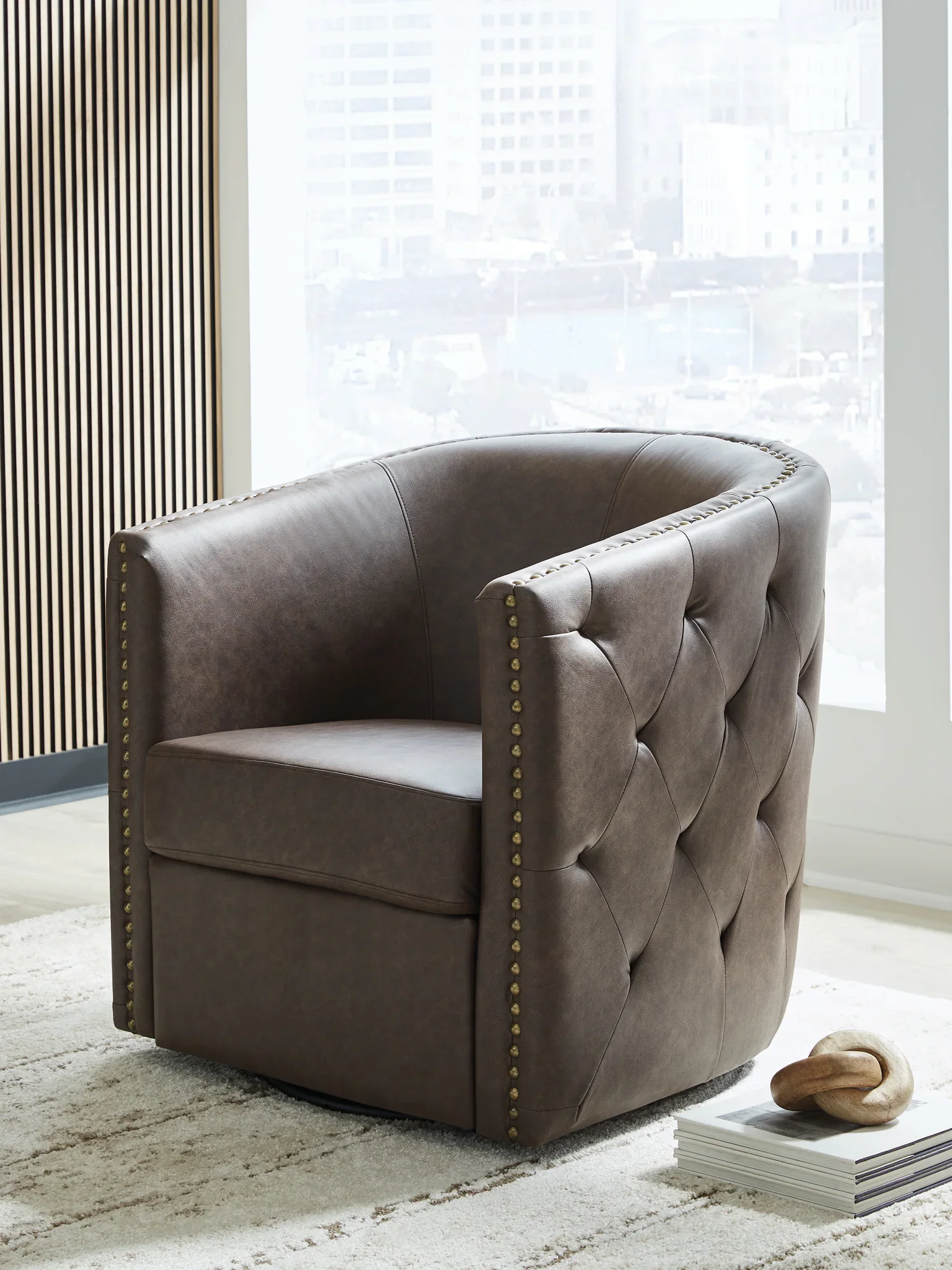 Brentlow - Granite - Swivel Accent Chair - Image 6