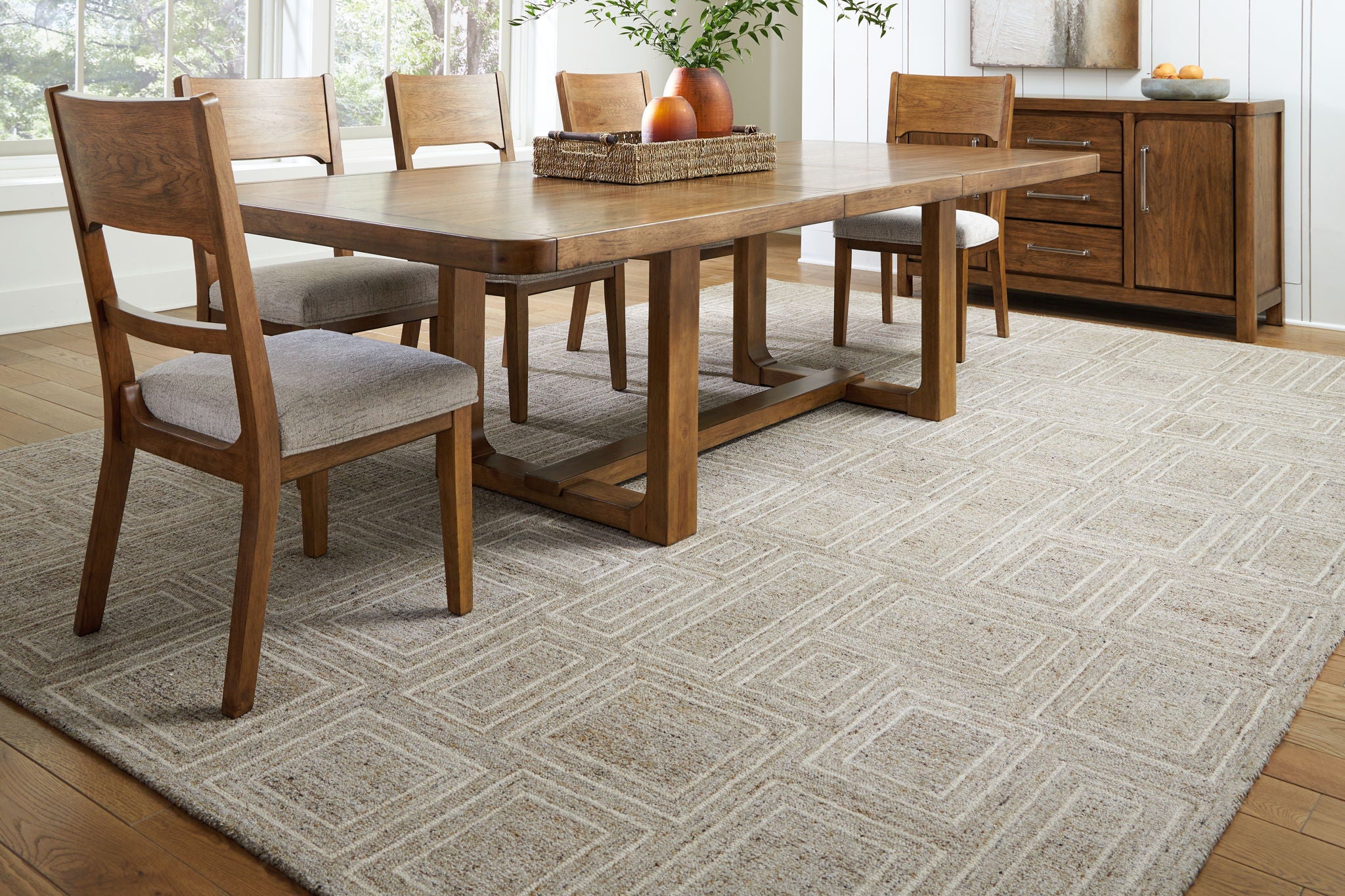 Brickburgh - Gray / Ivory / Honey - Extra Large Rug - 10' x 14' - Image 2