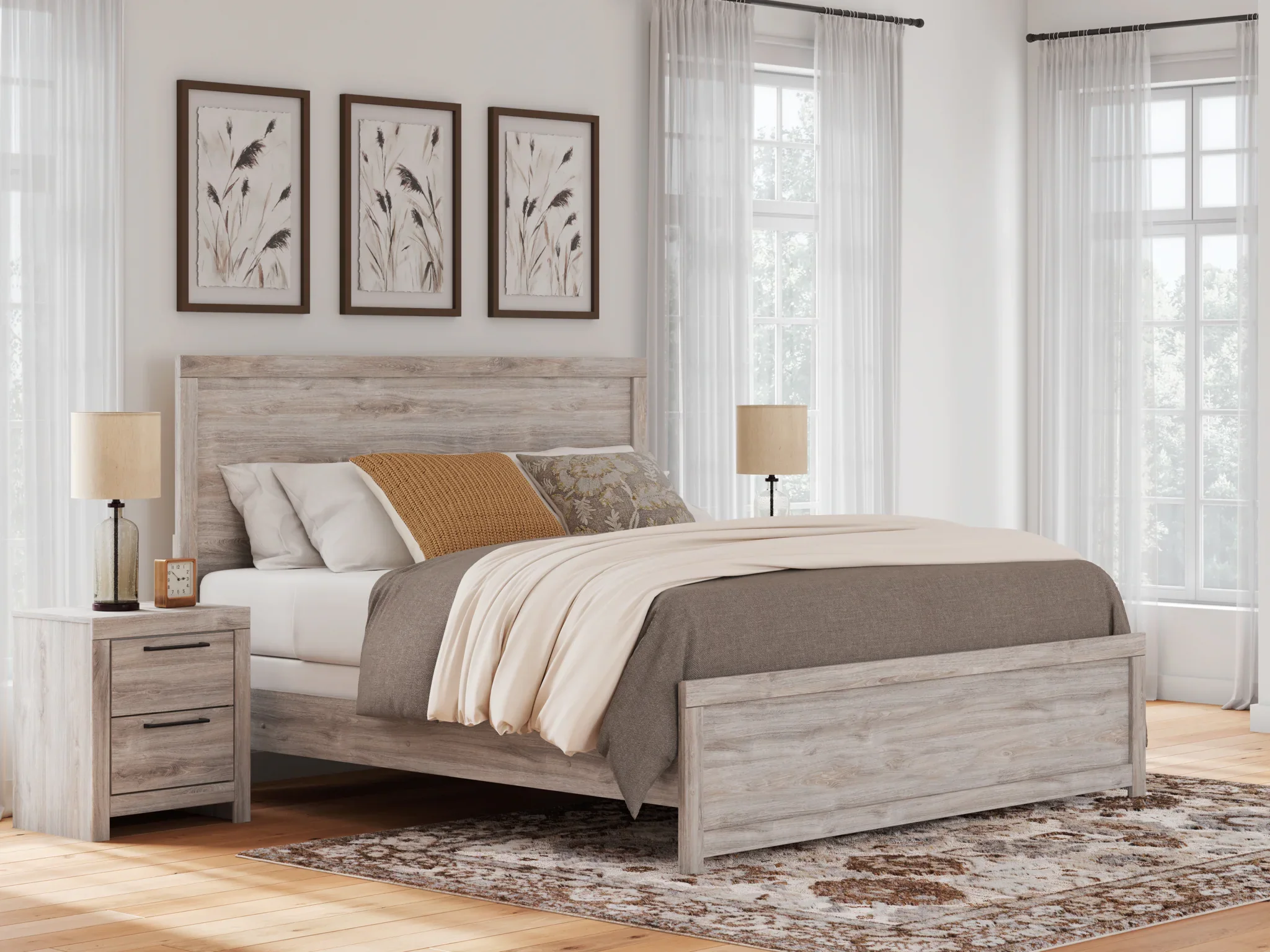 Broachmyn - King Panel Bed - Gray - Image 9