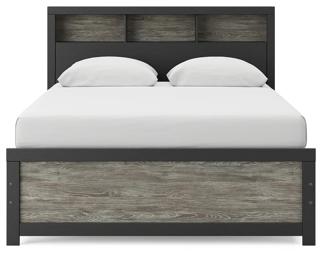 Broachmyn - Queen Bookcase Bed - Black / Gray - Image 3