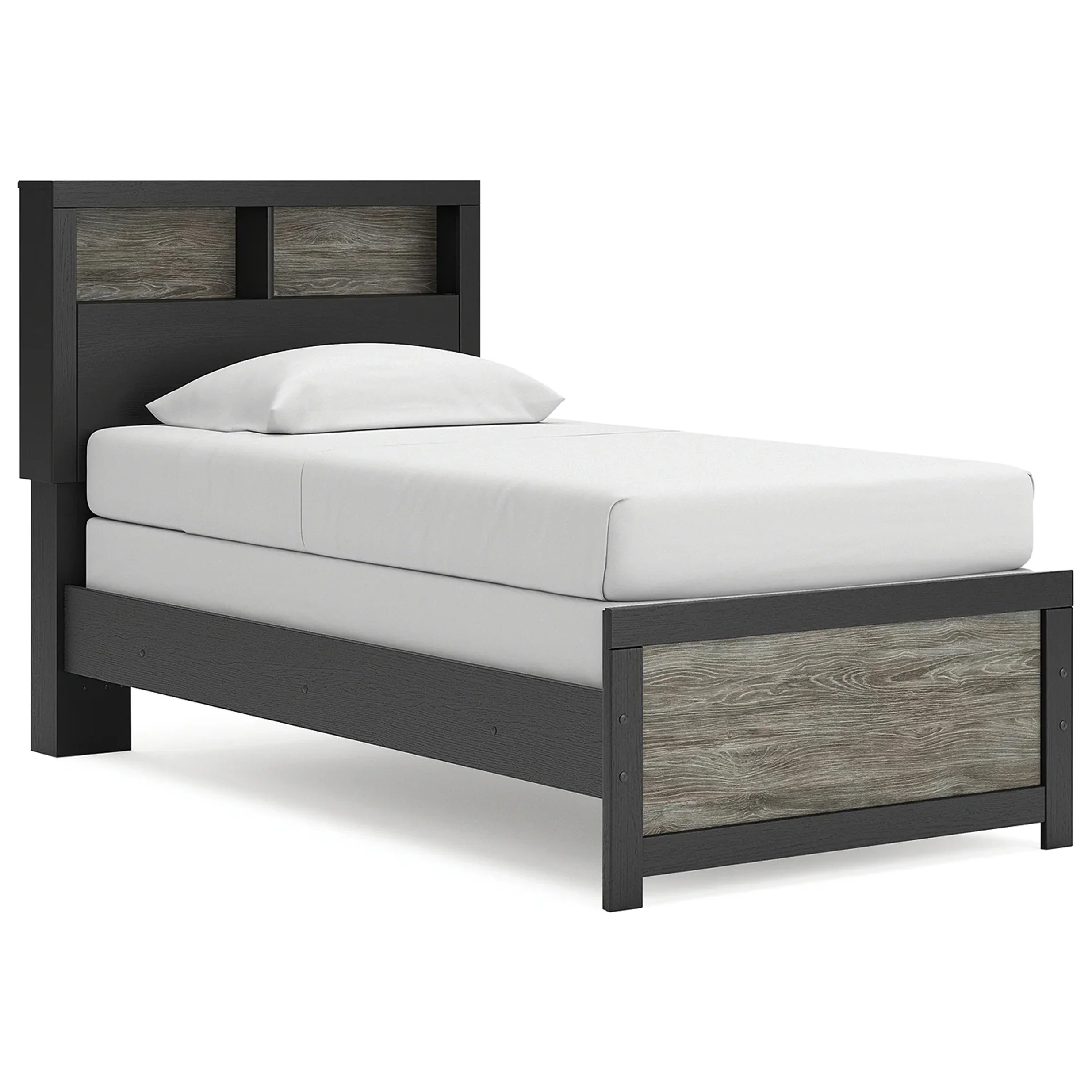 Broachmyn - Twin Bookcase Bed - Black / Gray