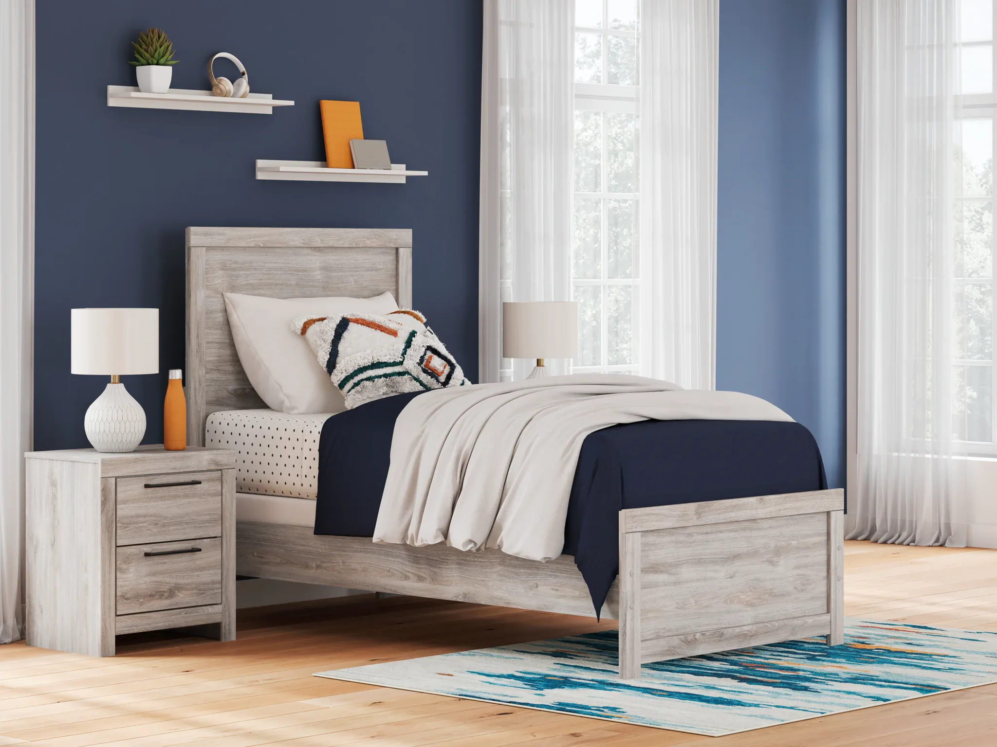 Broachmyn - Twin Panel Bed - Gray - Image 2