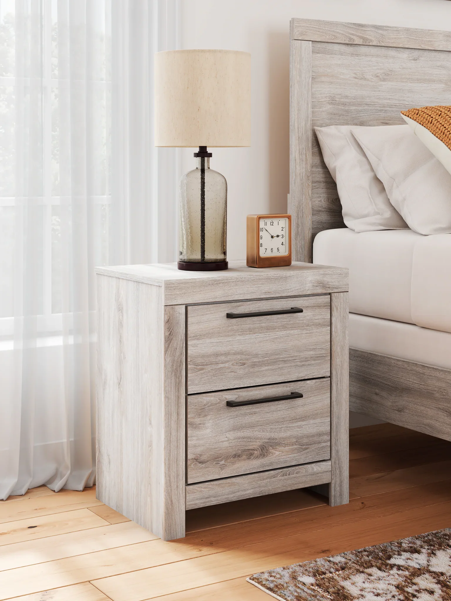 Broachmyn - Two Drawer Night Stand - Gray - Image 2