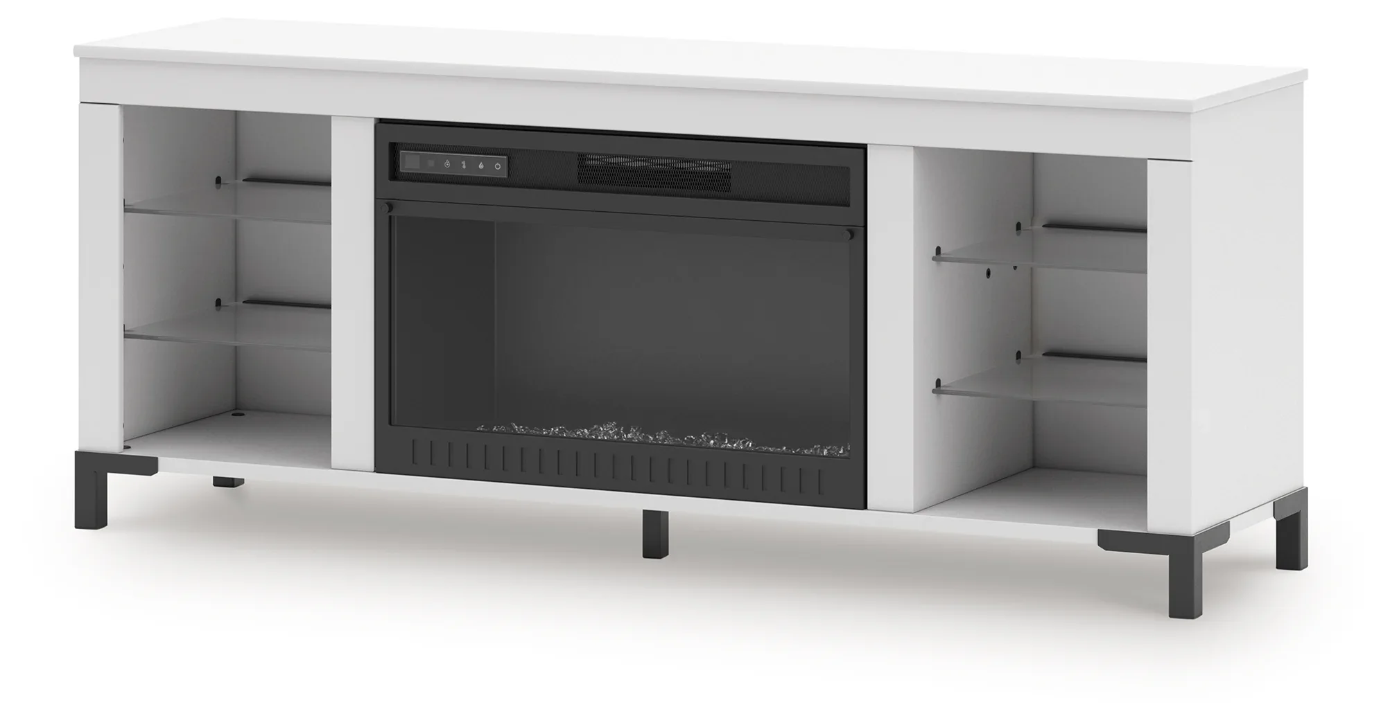 Brollevi - White - TV Stand With Fireplace - Image 3