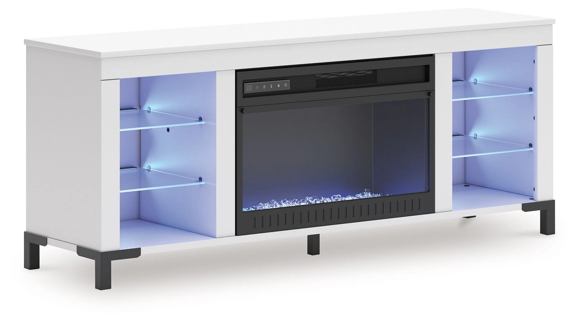 Brollevi - White - TV Stand With Fireplace - Image 4