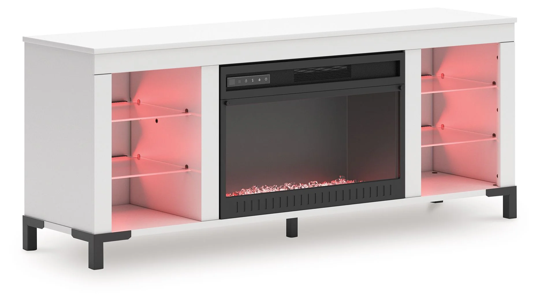 Brollevi - White - TV Stand With Fireplace - Image 5