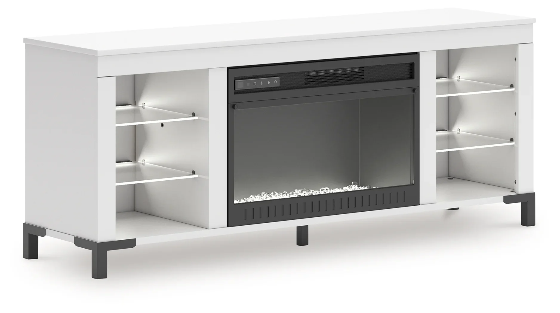 Brollevi - White - TV Stand With Fireplace - Image 6