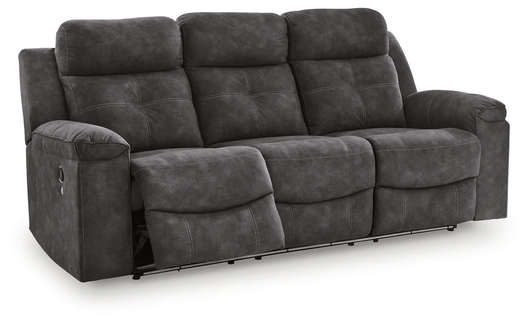 Brysonview - 3 Pc. - Reclining Sofa, Reclining Loveseat With Console, Recliner - Charcoal - Image 2