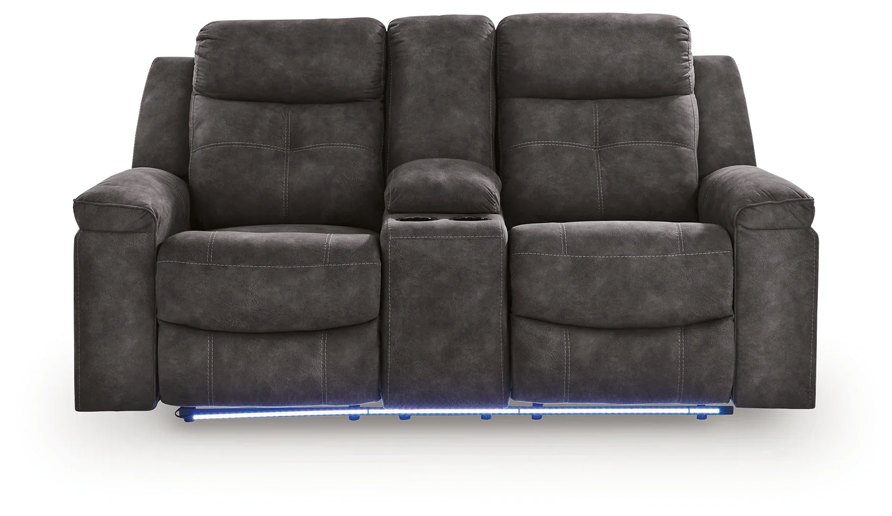 Brysonview - 3 Pc. - Reclining Sofa, Reclining Loveseat With Console, Recliner - Charcoal - Image 3