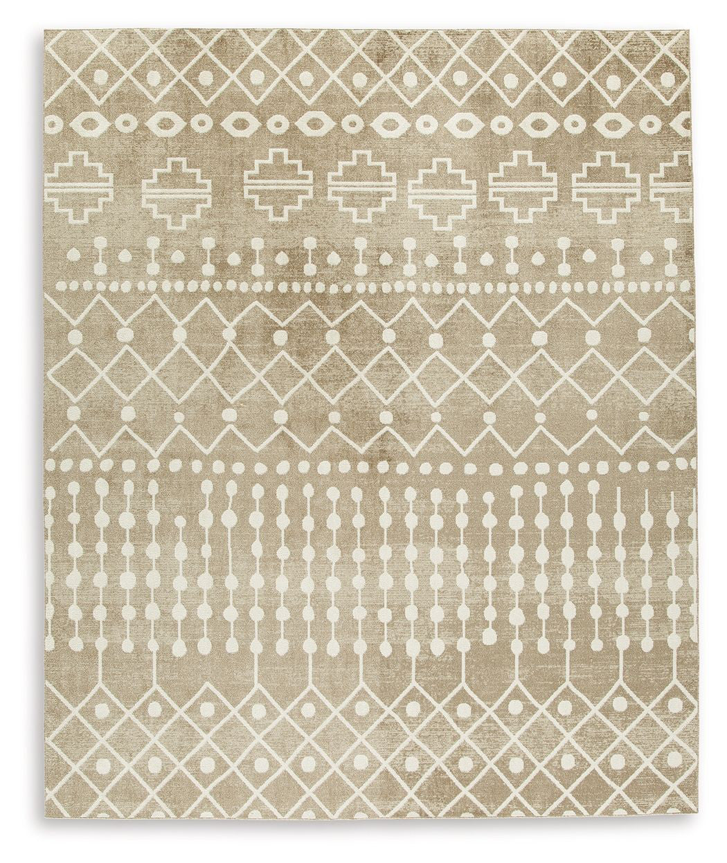 Bunchly - Tan / Brown / Cream - Large Rug - 8' x 10'