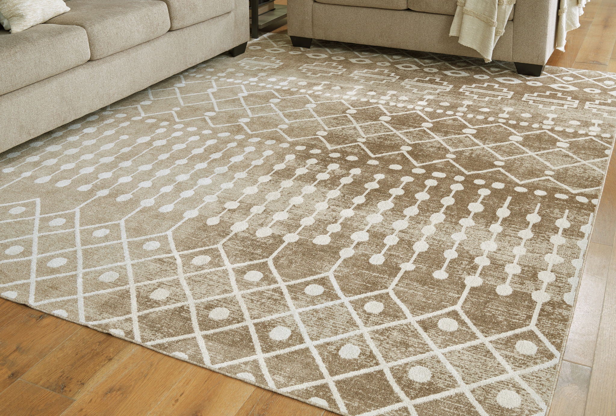 Bunchly - Tan / Brown / Cream - Large Rug - 8' x 10' - Image 2