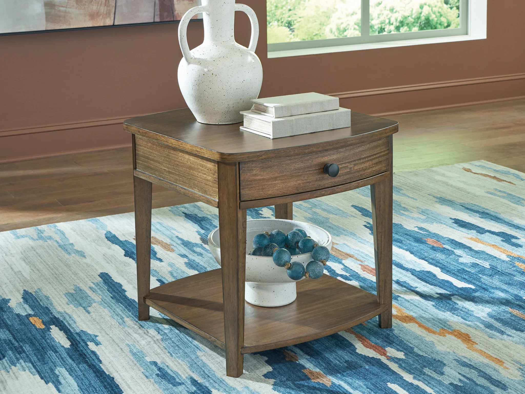 Burkbyer - Brown - Rectangular End Table - Image 2
