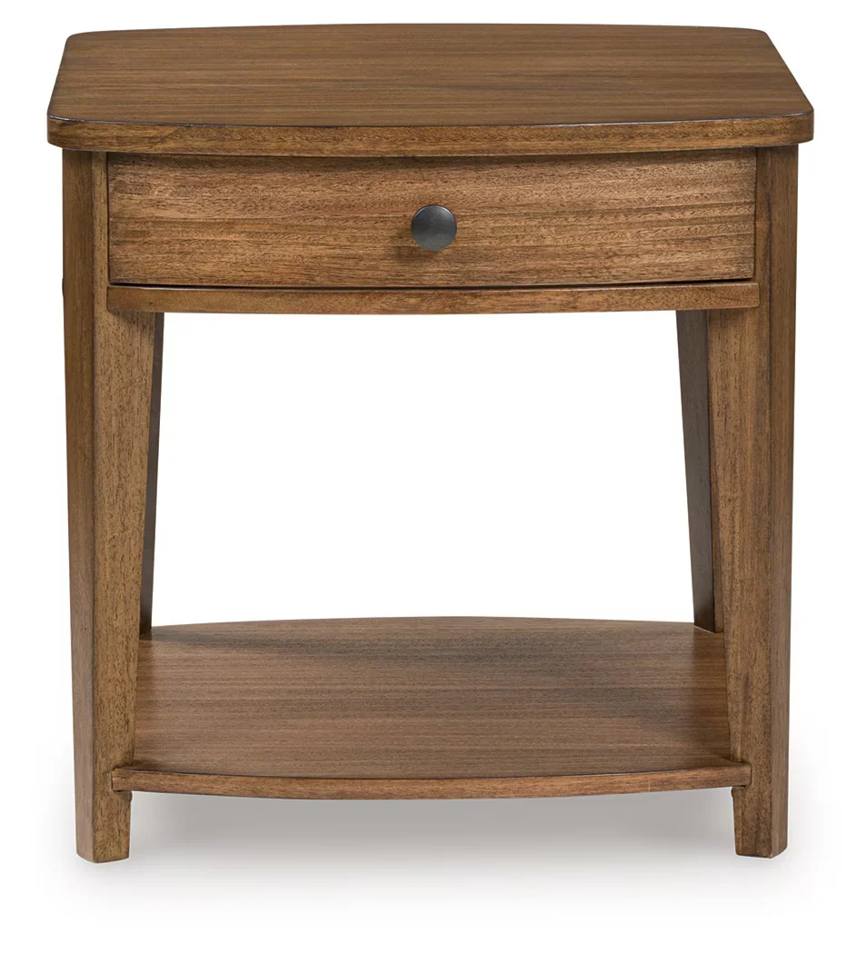 Burkbyer - Brown - Rectangular End Table - Image 3