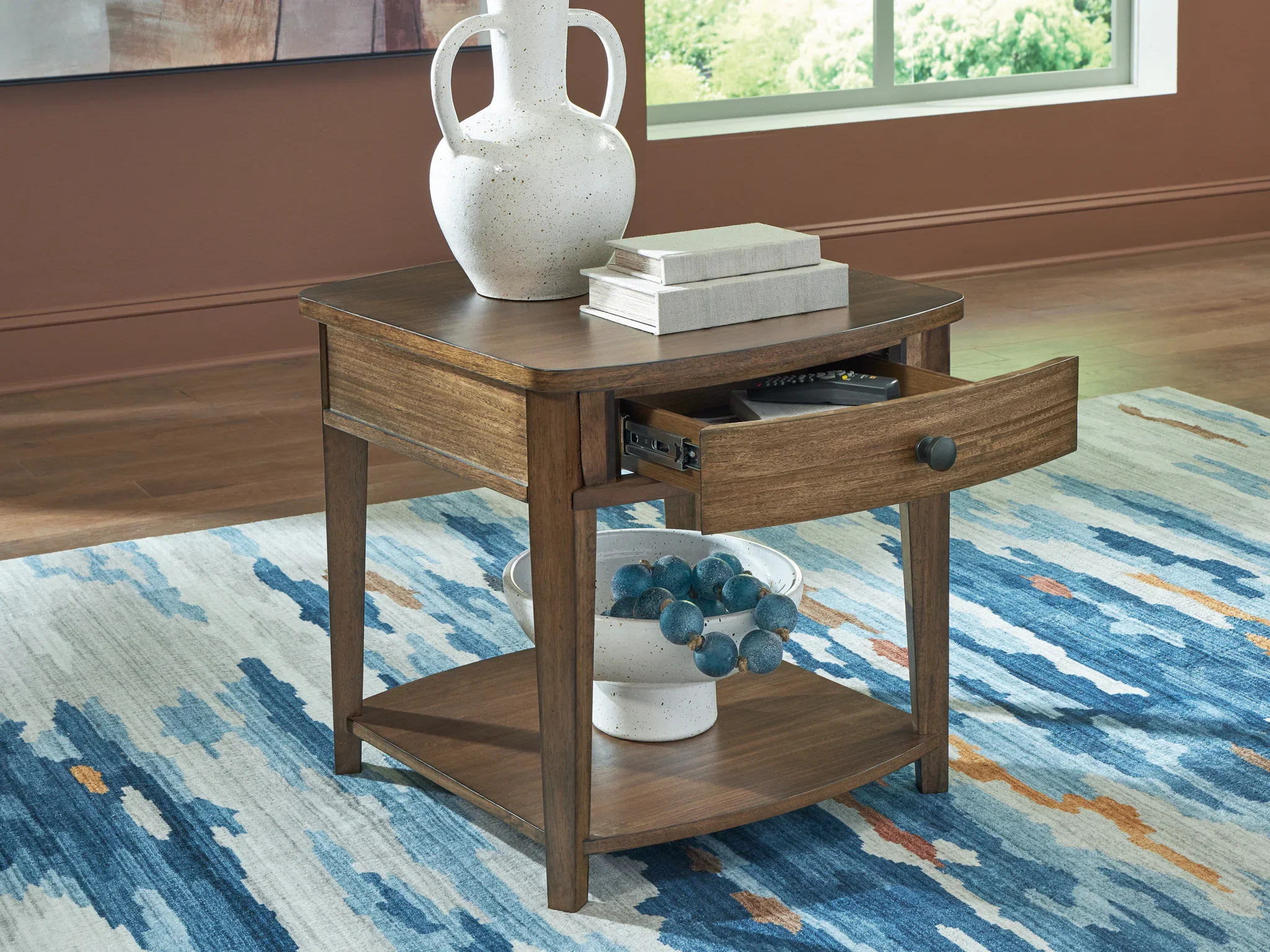 Burkbyer - Brown - Rectangular End Table - Image 5