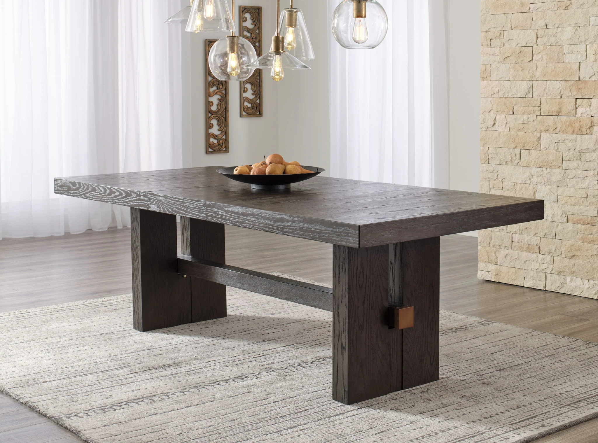 Burkhaus - Dark Brown - 10 Pc. - Dining Room Extension Table, 6 Side Chairs, 2 Arm Chairs, Server - Image 2