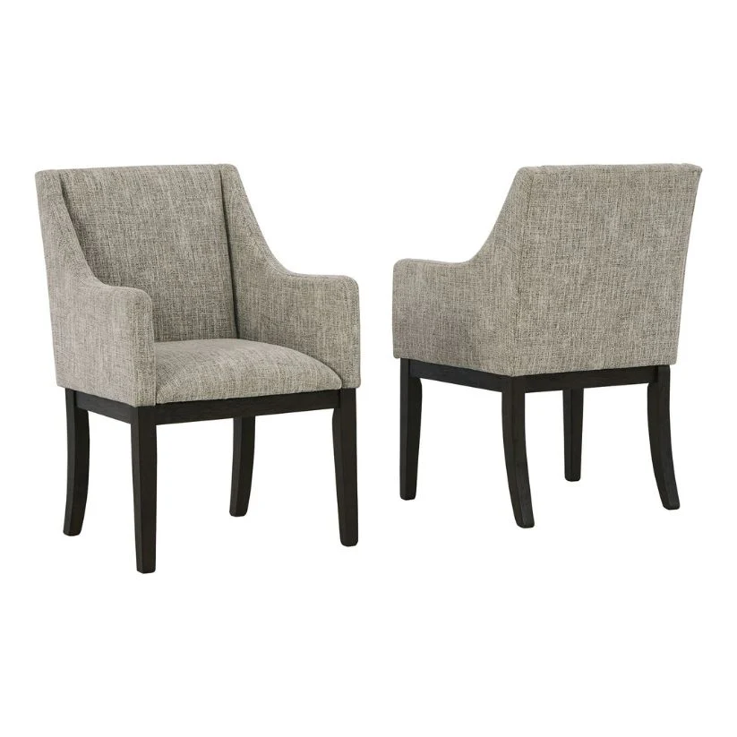 Burkhaus - Dark Brown - Dining Uph Arm Chair (Set of 2) - Image 3