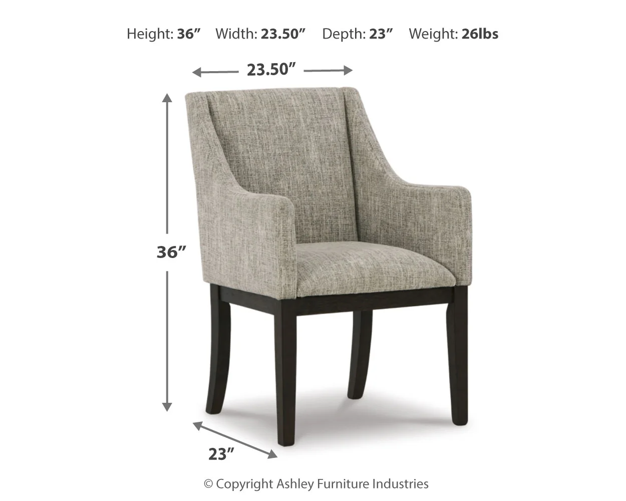 Burkhaus - Dark Brown - Dining Uph Arm Chair (Set of 2) - Image 7