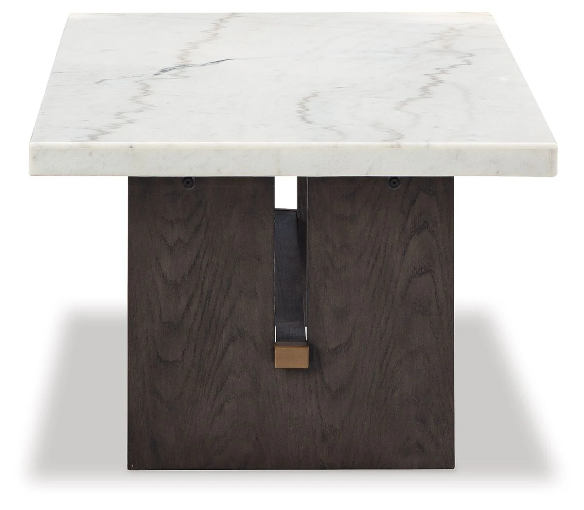 Burkhaus - White/dark Brown - Rectangular Cocktail Table - Image 3