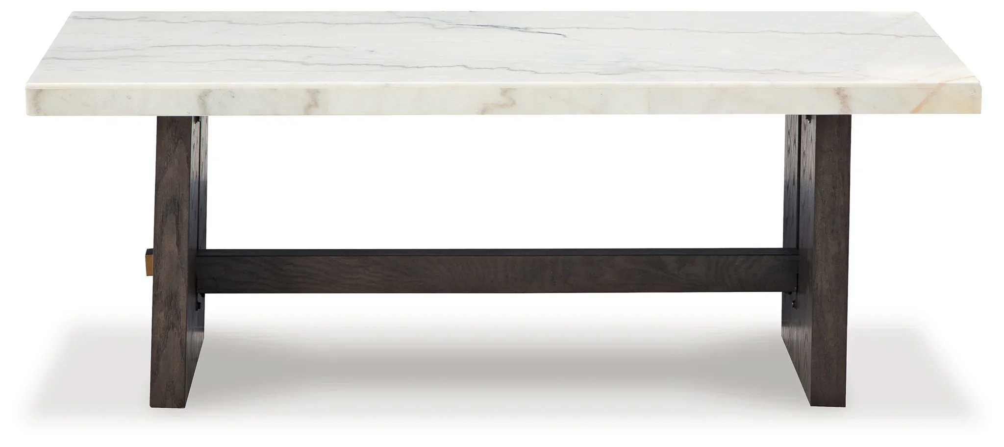 Burkhaus - White/dark Brown - Rectangular Cocktail Table - Image 5