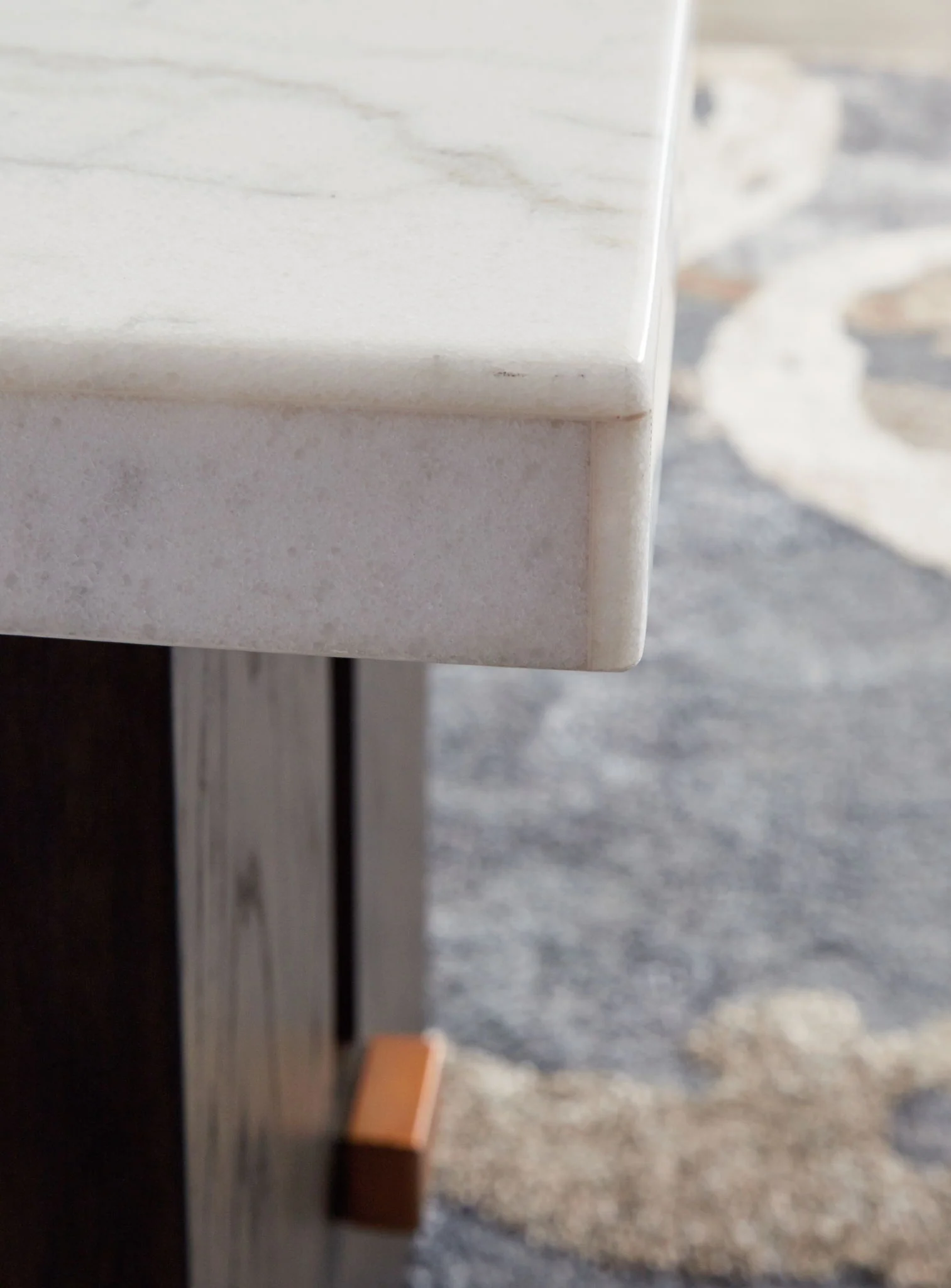 Burkhaus - White/dark Brown - Rectangular End Table - Image 4