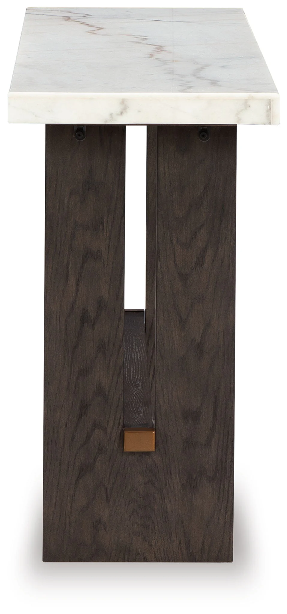 Burkhaus - White/dark Brown - Sofa Table - Image 3