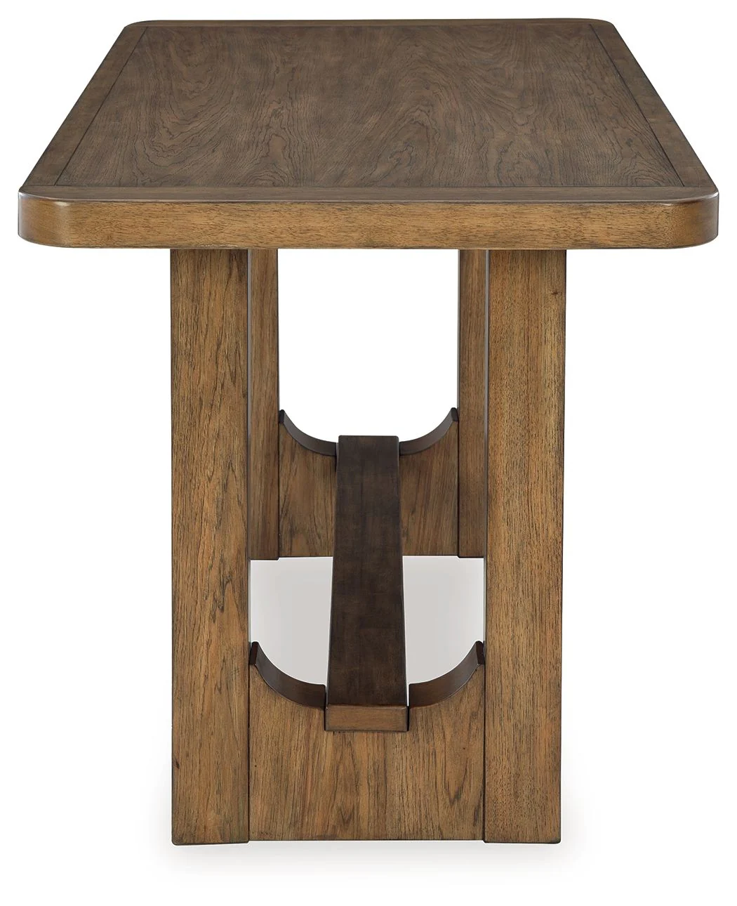 Cabalynn - Light Brown - 7 Pc. - Rectangular Dining Room Counter Table, 6 Upholstered Barstools - Image 4