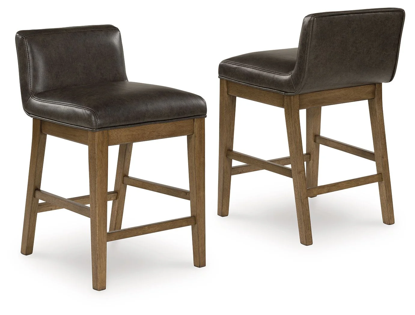 Cabalynn - Light Brown - 7 Pc. - Rectangular Dining Room Counter Table, 6 Upholstered Barstools - Image 5