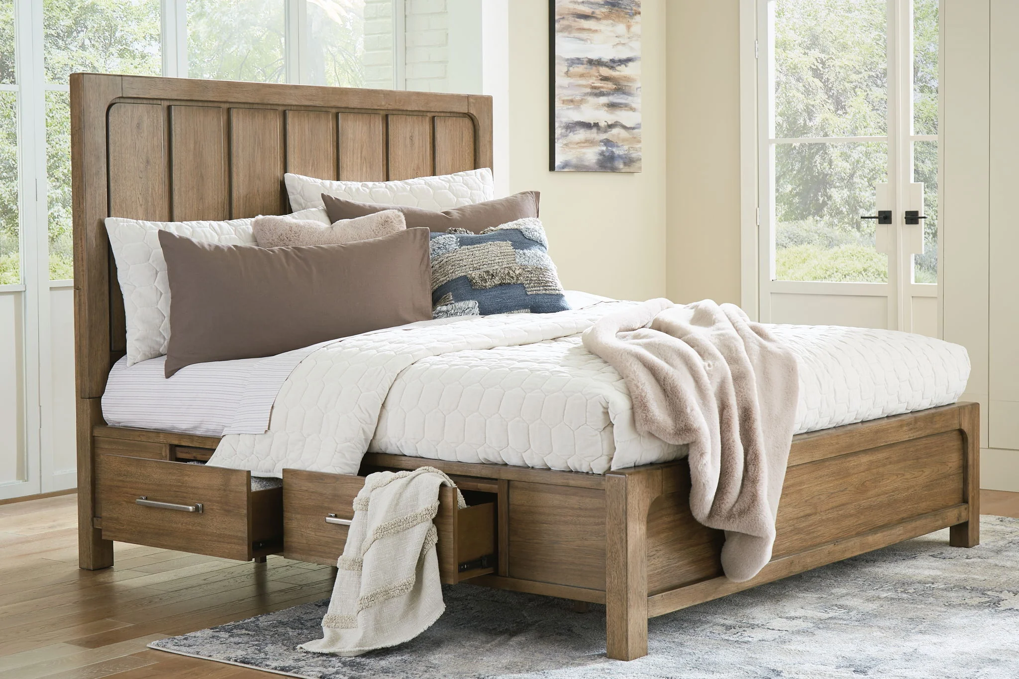 Cabalynn - Light Brown - California King Panel Bed With Storage - Image 10