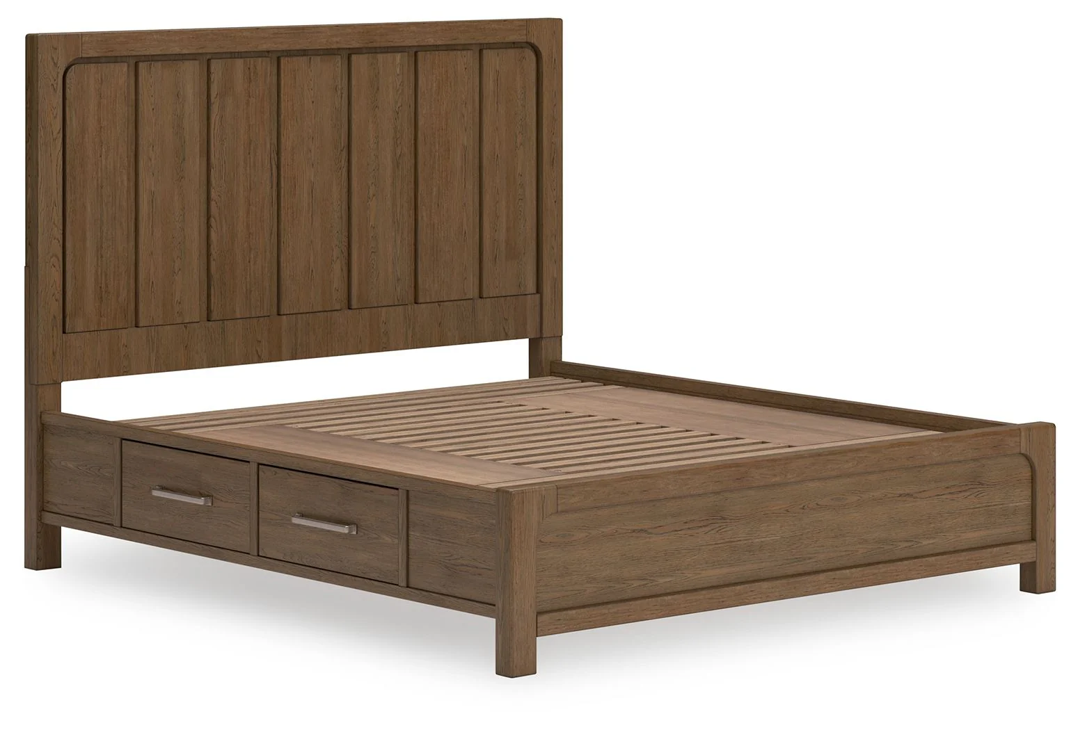 Cabalynn - Light Brown - California King Panel Bed With Storage - Image 3