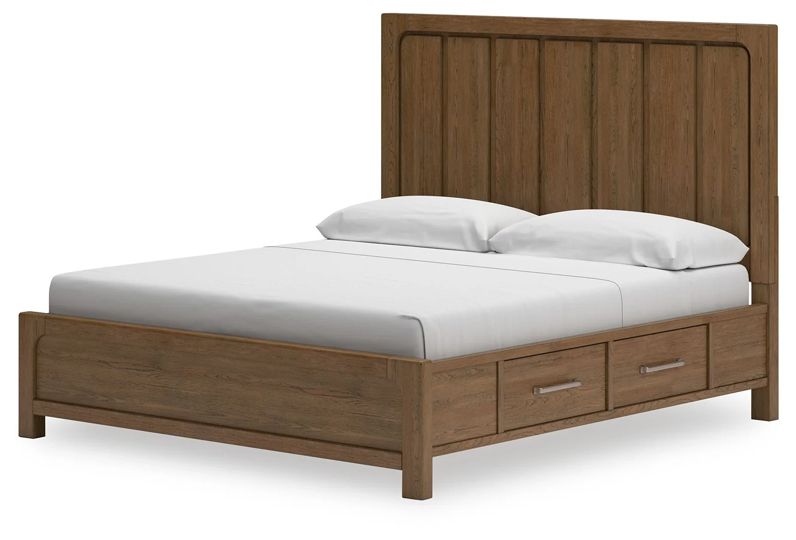 Cabalynn - Light Brown - California King Panel Bed With Storage - Image 4