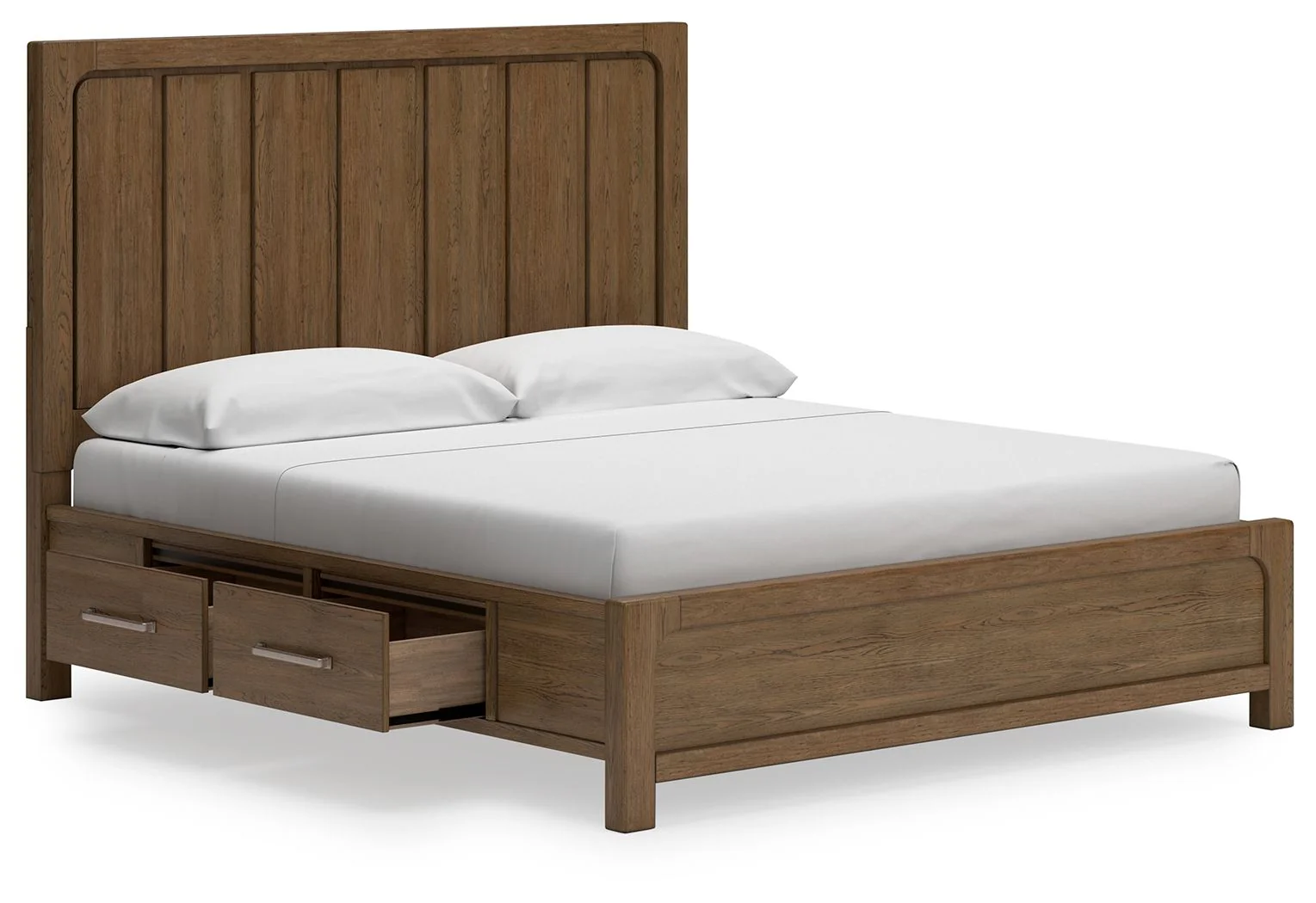 Cabalynn - Light Brown - California King Panel Bed With Storage - Image 5
