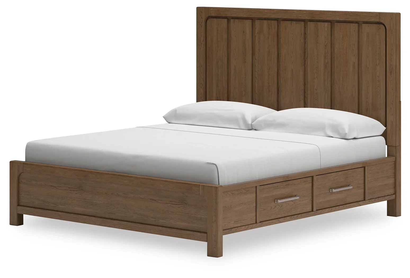 Cabalynn - Light Brown - King Panel Bed With Storage - Image 4